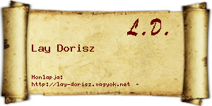 Lay Dorisz névjegykártya